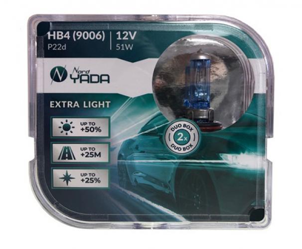 907369 Лампа HB4 (9006) 12V 51W EXTRA LIGHT +50 % Plastic case - 2шт к-т